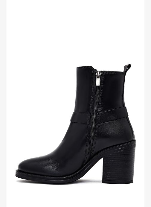 Derimod Derimod Kadın Siyah Tokalı Kalın Topuklu Deri Bot 25WFD185818 Boyner'de! Siyah - 4. görsel