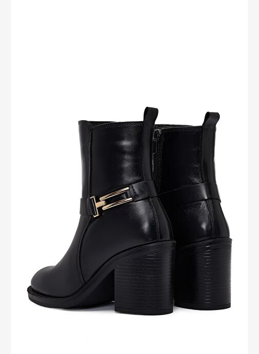 Derimod Derimod Kadın Siyah Tokalı Kalın Topuklu Deri Bot 25WFD185818 Boyner'de! Siyah - 8. görsel