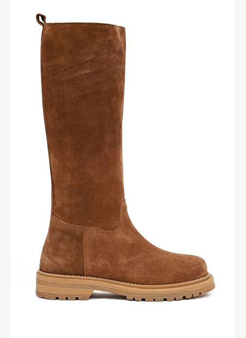 Derimod Derimod Kadın Taba Kalın Tabanlı Süet Deri Çizme 25WFD187210 Boyner'de! Taba - 2. görsel