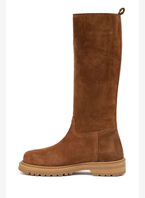 Derimod Derimod Kadın Taba Kalın Tabanlı Süet Deri Çizme 25WFD187210 Boyner'de! Taba - 4. görsel
