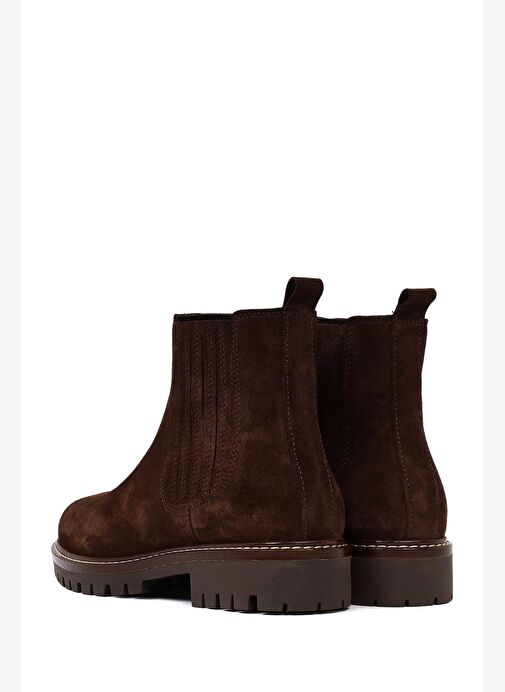Kadın Kahverengi Süet Deri Chelsea Bot 25WFD188010 - Görsel 7