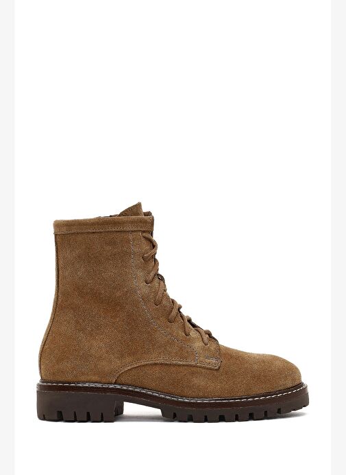 Kadın Taba Fermurlı Kalın Tabanlı Süet Deri Postal Bot 25WFD188110 - Görsel 2