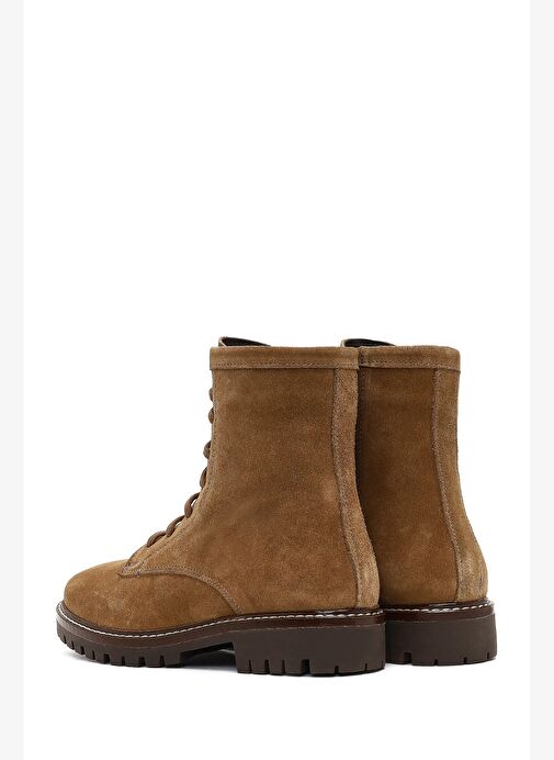 Kadın Vizon Fermurlı Kalın Tabanlı Süet Deri Postal Bot 25WFD188110 - Görsel 7