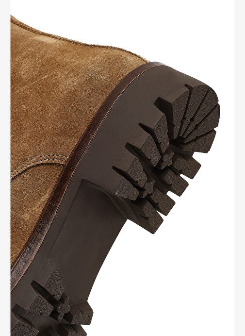 Kadın Vizon Fermurlı Kalın Tabanlı Süet Deri Postal Bot 25WFD188110 - Görsel 9