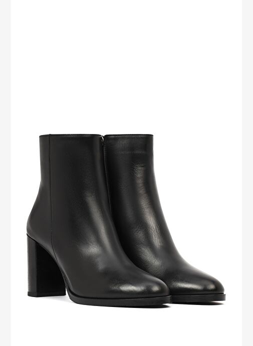 Derimod Derimod Kadın Siyah Fermuarlı Kalın Topuklu Deri Bot 25WFD188618 Boyner'de! Siyah - 3. görsel