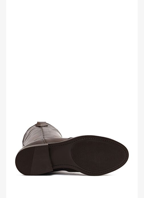 Kadın Kahverengi Deri Kovboy Çizme 25WFD188718 - Görsel 7