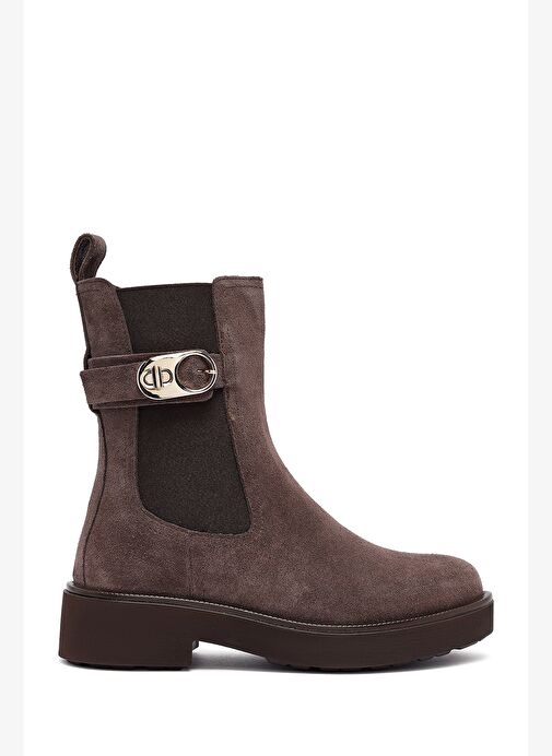 Kadın Vizon Kalın Tabanlı Süet Deri Chelsea Bot 25WFD202010 - Görsel 2