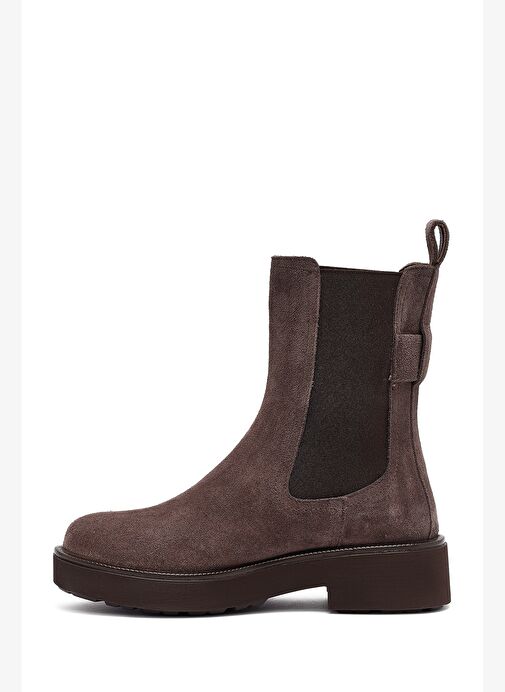 Kadın Vizon Kalın Tabanlı Süet Deri Chelsea Bot 25WFD202010 - Görsel 3
