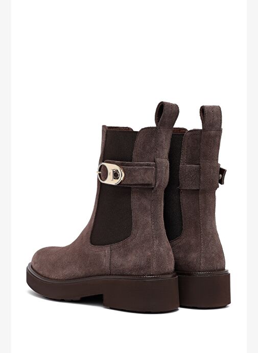 Kadın Vizon Kalın Tabanlı Süet Deri Chelsea Bot 25WFD202010 - Görsel 7