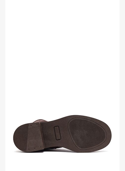 Kadın Vizon Fermuarlı Bağcıklı Süet Deri Postal Bot 25WFD202710 - Görsel 6