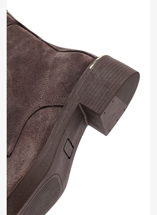 Kadın Vizon Fermuarlı Bağcıklı Süet Deri Postal Bot 25WFD202710 - Görsel 9