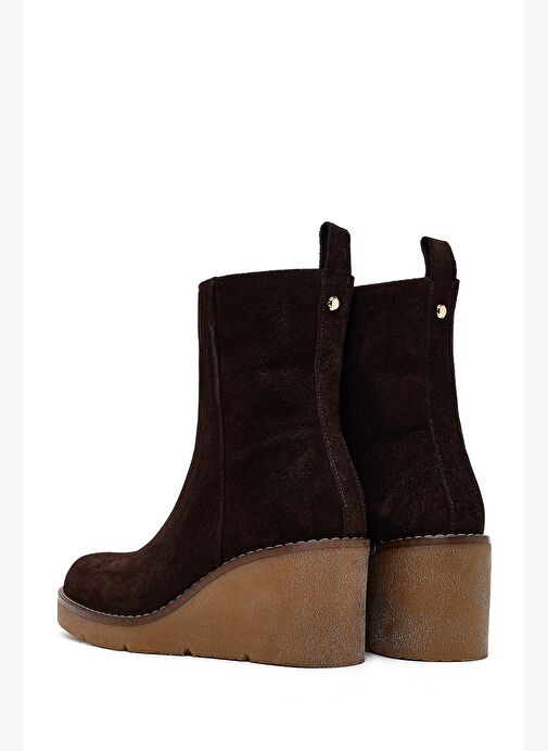 Derimod Derimod Kadın Kahverengi Faermuarlı Dolgu Topuklu Süet Deri Bot 25WFD203510 Boyner'de! Kahverengi - 8. görsel