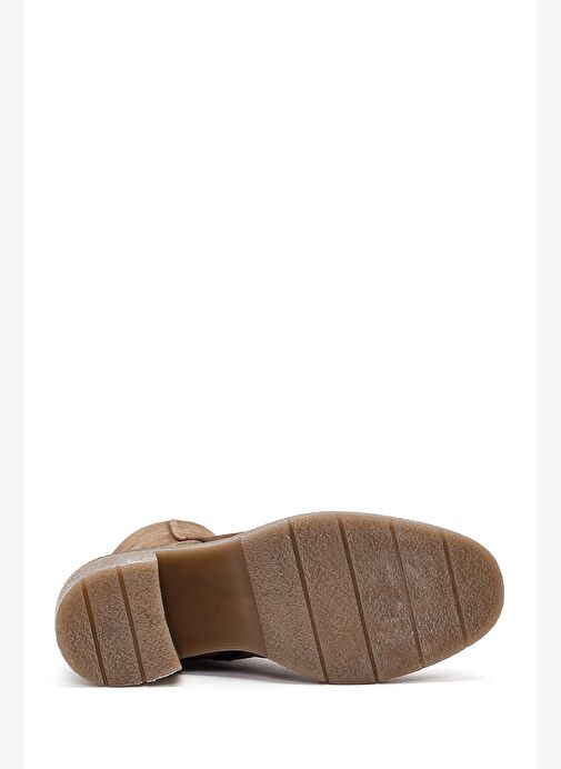 Derimod Derimod Kadın Bej Fermuarlı Kalın Topuklu Süet Deri Bot 25WFD203610 Boyner'de! Bej - 7. görsel