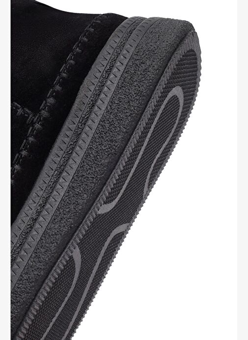 Kadın Siyah Fermuarlı Kalın Tabanlı Süet Deri Teddy Bot 25WFD205210 - Görsel 8