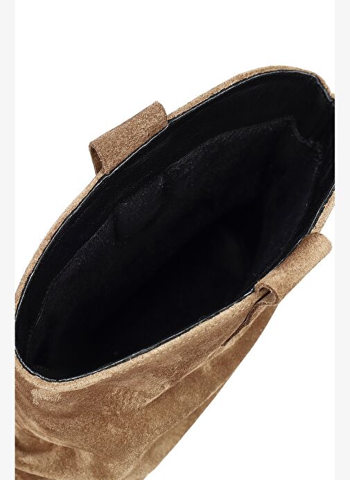 Derimod Derimod Kadın Bej Kısa Kalın Topuklu Süet Deri Kovboy Bot 25WFD270610 Boyner'de! Bej - 8. görsel