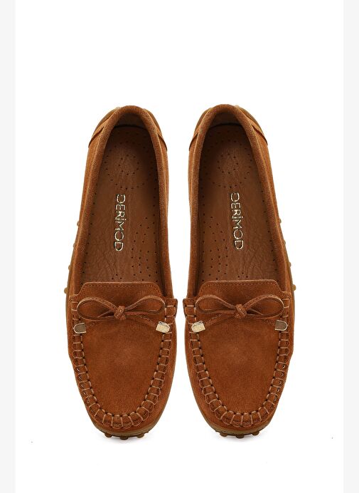 Kadın Taba Püsküllü Süet Deri Loafer 25WFD350210 - Görsel 8