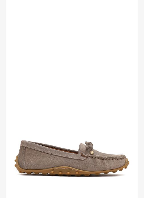 Kadın Vizon Püsküllü Süet Deri Loafer 25WFD350210 - Görsel 2