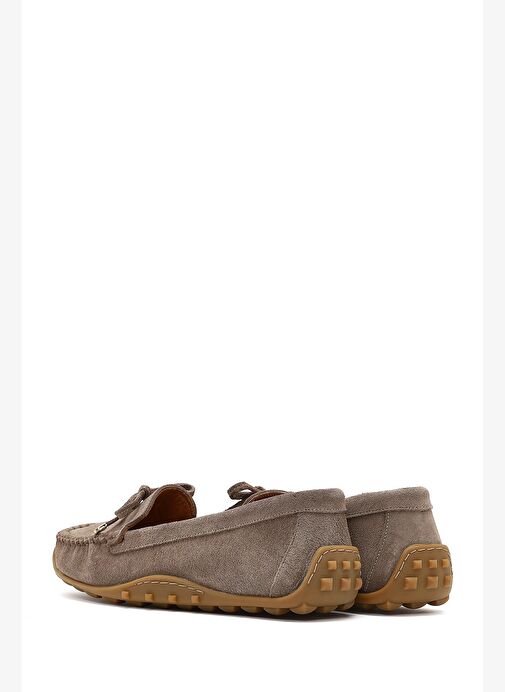 Kadın Vizon Püsküllü Süet Deri Loafer 25WFD350210 - Görsel 6