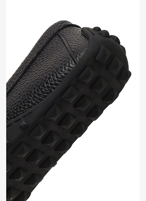 Kadın Siyah Püsküllü Deri Loafer 25WFD3502FT - Görsel 9