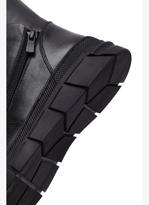 Kadın Siyah Deri Comfort Bot 25WFD360518 - Görsel 9