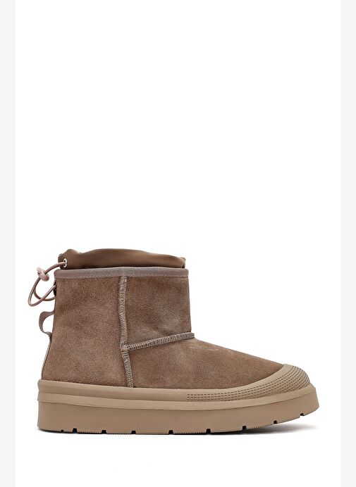 Derimod Derimod Kadın Pudra Kalın Tabanlı Süet Deri Teddy Bot 25WFD405310 Boyner'de! Pudra - 2. görsel