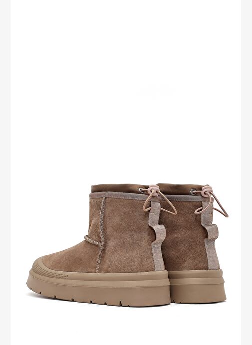 Derimod Derimod Kadın Pudra Kalın Tabanlı Süet Deri Teddy Bot 25WFD405310 Boyner'de! Pudra - 7. görsel