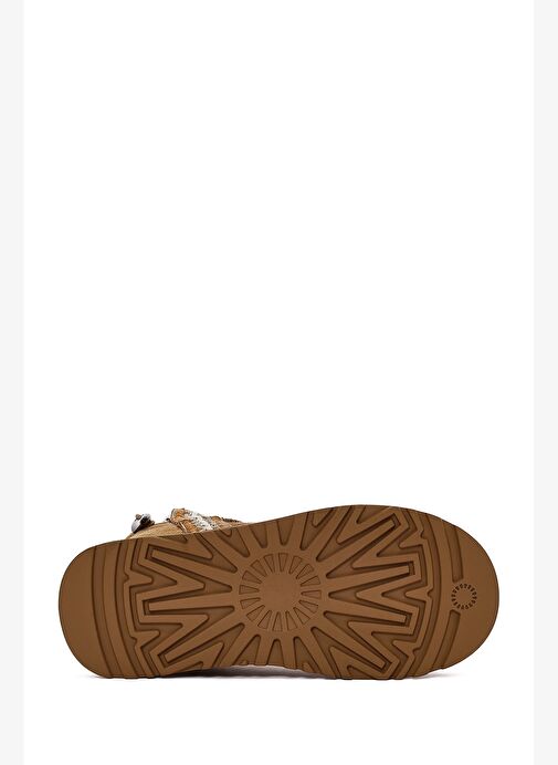 Derimod Derimod Kadın Taba Kalın Tabanlı Desenli Süet Deri Teddy Bot 25WFD405410 Boyner'de! Taba - 6. görsel