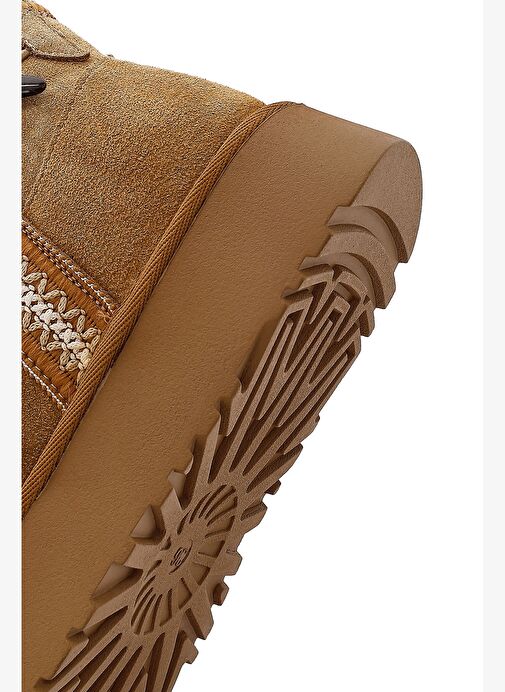 Derimod Derimod Kadın Taba Kalın Tabanlı Desenli Süet Deri Teddy Bot 25WFD405410 Boyner'de! Taba - 9. görsel