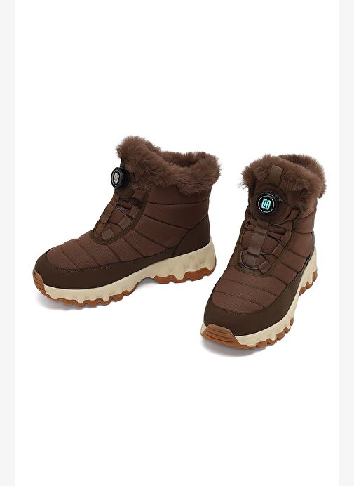 Derimod Dry Kadın Kahverengi Bağcıklı Kalın Tabanlı Waterproof Outdoor Bot 25WFD490114 - Görsel 4