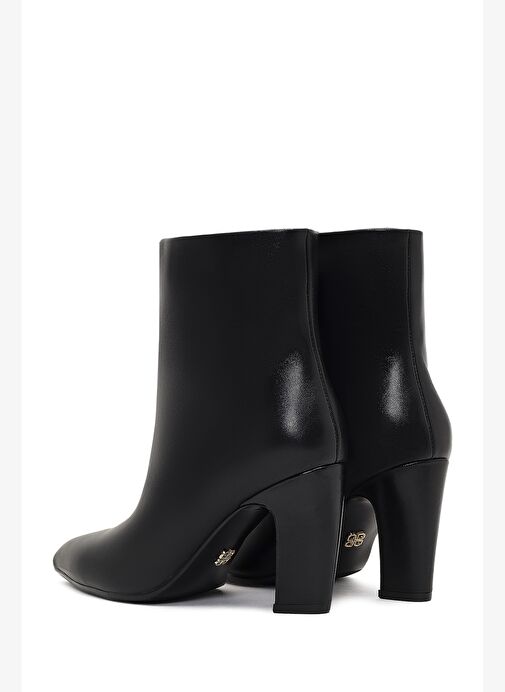 Kadın Siyah Kalın Topuklu Deri Bot 25WFD491118 - Görsel 8