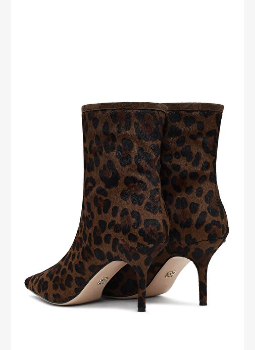 Kadın Leopar Desenli İnce Topuklu Deri Bot 25WFD4912W2 - Görsel 9