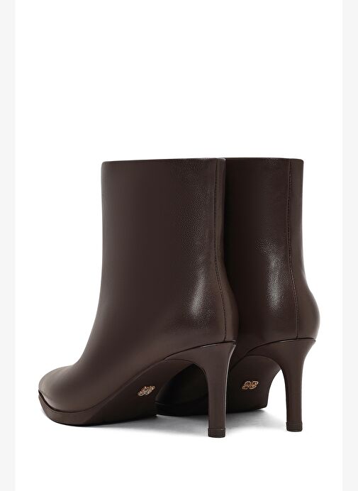 Kadın Kahverengi İnce Topuklu Deri Bot 25WFD491418 - Görsel 8