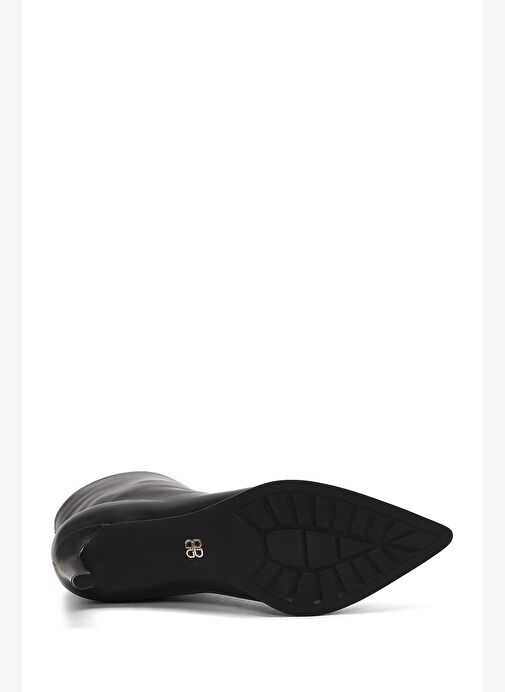 Kadın Siyah İnce Topuklu Deri Bot 25WFD491418 - Görsel 7