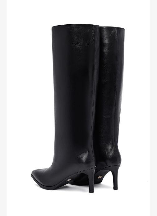 Kadın Siyah İnce Topuklu Deri Çizme 25WFD491718 - Görsel 8