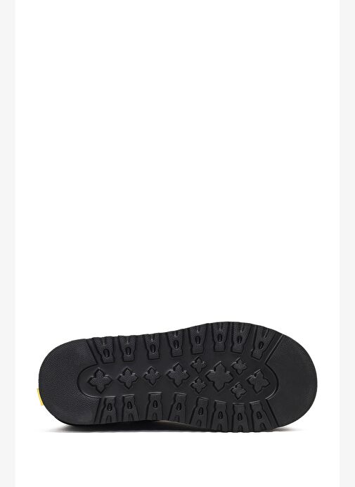 Kadın Siyah Kalın Tabanlı Süet Deri Teddy Bot 25WFD492310 - Görsel 6