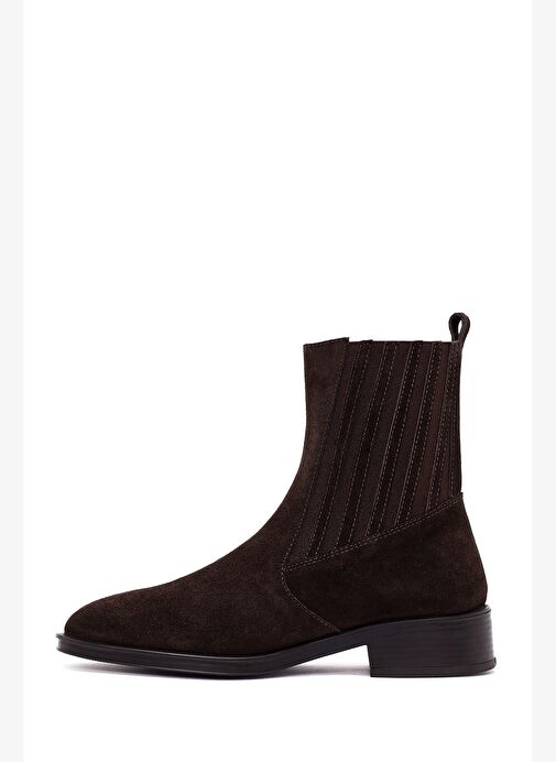 Kadın Kahverengi Süet Deri Chelsea Bot 25WFD510910 - Görsel 3