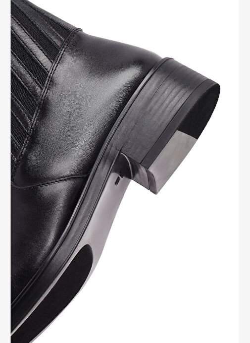 Kadın Siyah Deri Chelsea Bot 25WFD510918 - Görsel 9