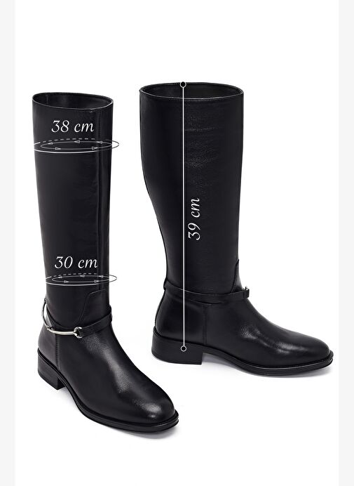 Derimod Derimod Kadın Siyah Aksesuarlı Deri Çizme 25WFD511018 Boyner'de! Siyah - 5. görsel