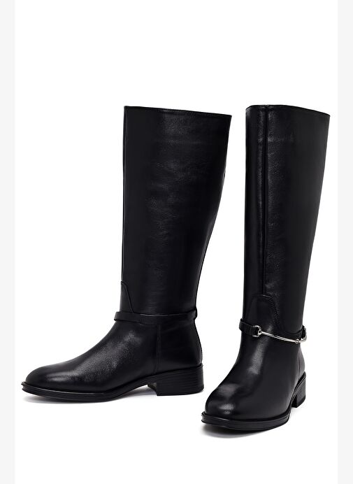 Derimod Derimod Kadın Siyah Aksesuarlı Deri Çizme 25WFD511018 Boyner'de! Siyah - 6. görsel