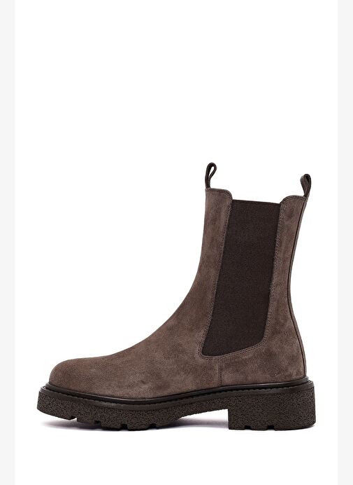 Kadın Vizon Kalın Tabanlı Süet Deri Chelsea Bot 25WFD511610 - Görsel 3