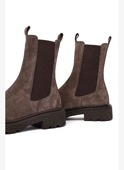 Kadın Vizon Kalın Tabanlı Süet Deri Chelsea Bot 25WFD511610 - Görsel 9