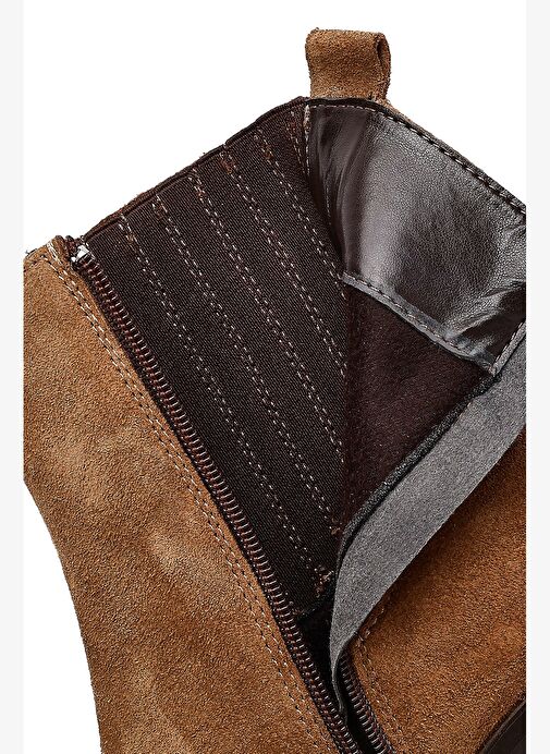 Derimod Derimod Kadın Taba Fermuarlı Kalın Topuklu Süet Deri Bot 25WFD511810 Boyner'de! Taba - 9. görsel