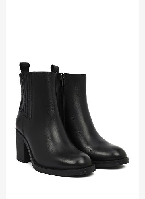 Derimod Derimod Kadın Siyah Fermuarlı Kalın Topuklu Deri Bot 25WFD511818 Boyner'de! Siyah - 3. görsel