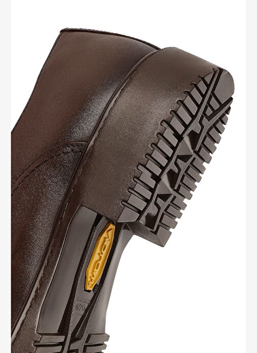 Erkek Kahverengi Bağcıklı Deri Casual Ayakkabı 25WFD601518 - Görsel 9