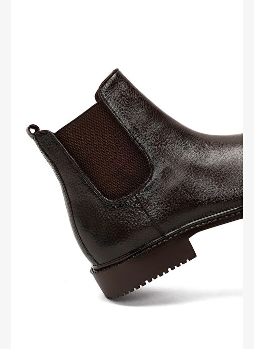 Erkek Kahverengi Deri Chelsea Bot 25WFD6020FT - Görsel 9