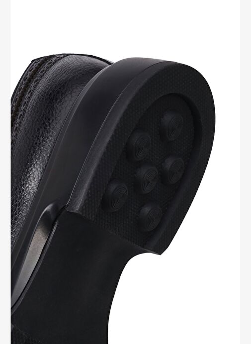 Erkek Siyah Bağcıklı Kalın Tabanlı Deri Casual Ayakkabı 25WFD6042FT - Görsel 9