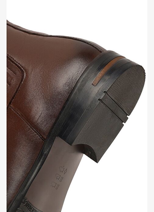 Erkek Kahverengi Deri Chelsea Bot 25WFD604618 - Görsel 9