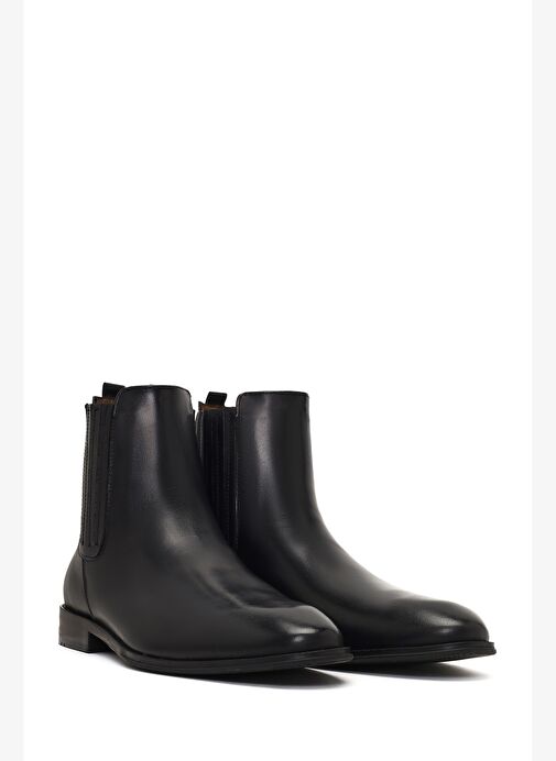 Erkek Siyah Deri Chelsea Bot 25WFD604618 - Görsel 5