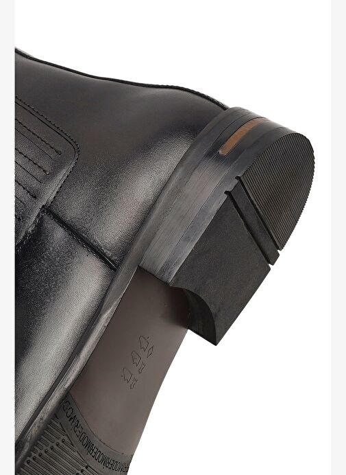 Erkek Siyah Deri Chelsea Bot 25WFD604618 - Görsel 9
