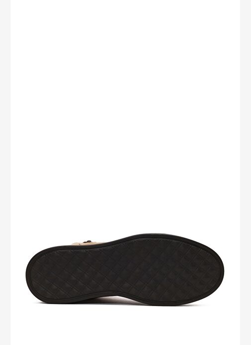 Erkek Vizon Çift Fermuarlı Kalın Tabanlı Nubuk Deri Spor Bot 25WFD6051V3 - Görsel 6